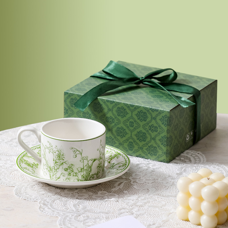 Valley Tea And Coffee - Set Hadiah Cangkir Kopi dan Tatakan
