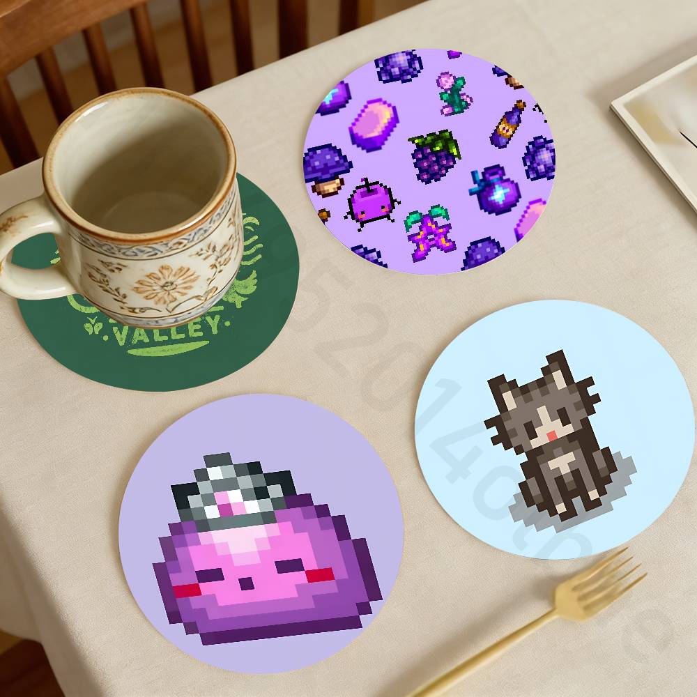 Valley Tea And Coffee - S-Stardew V-Valley Tatakan Gelas Kayu untuk
