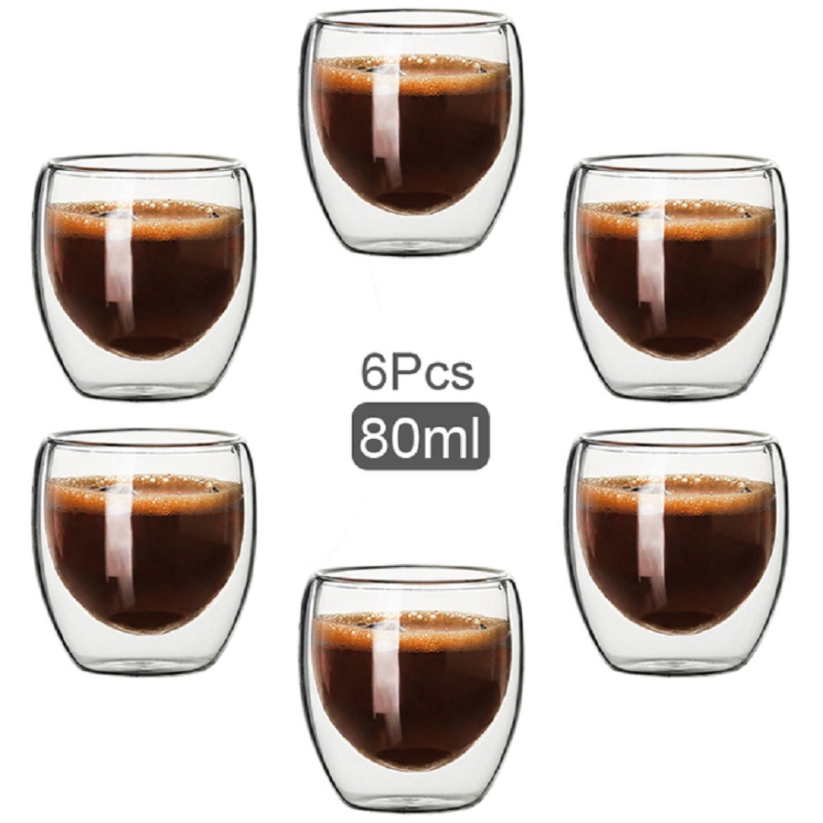 Tea And Coffee Kettle - Cangkir kopi kaca berdinding ganda cangkir