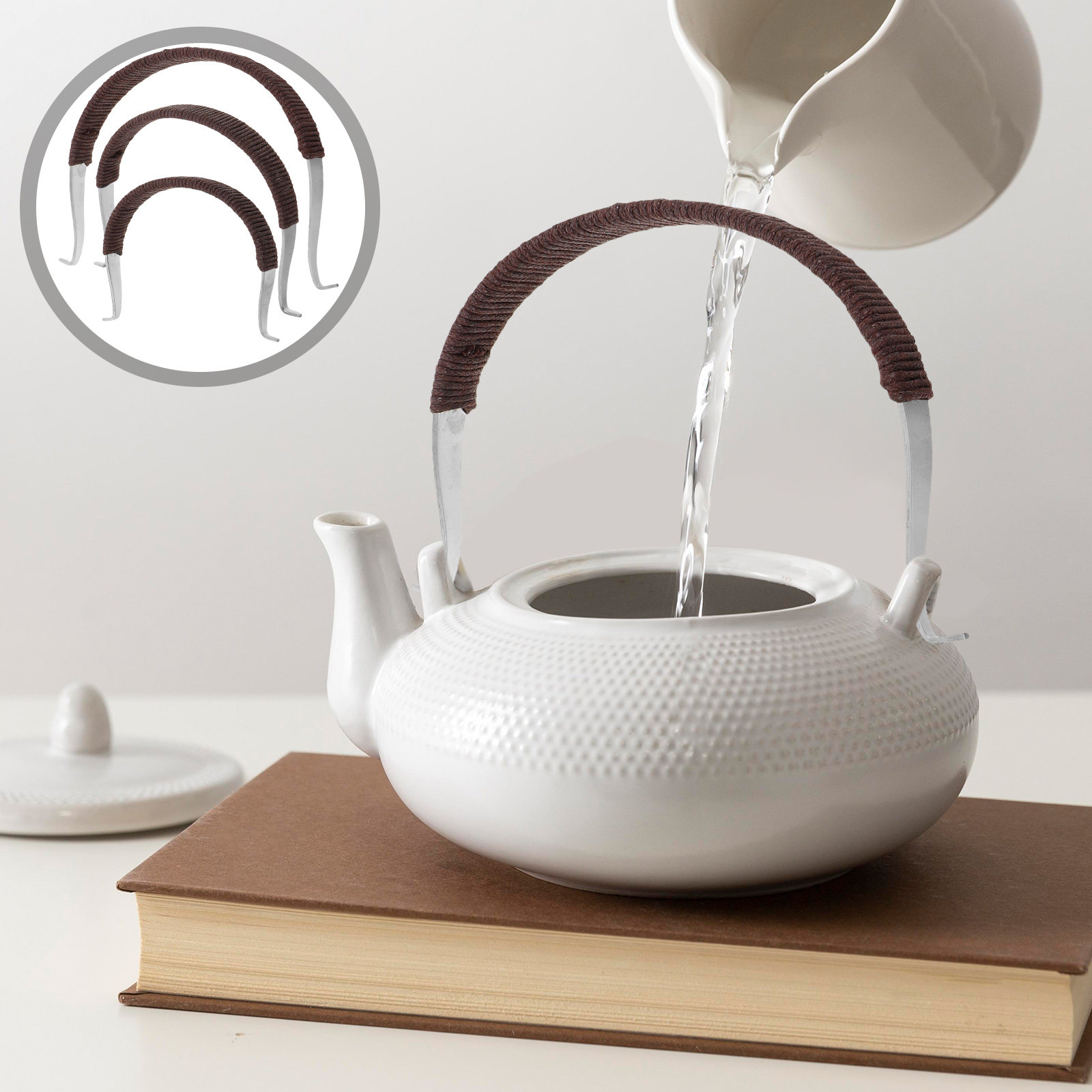 Tea And Coffee Kettle - 3 Buah Pegangan Teko Baja Tahan