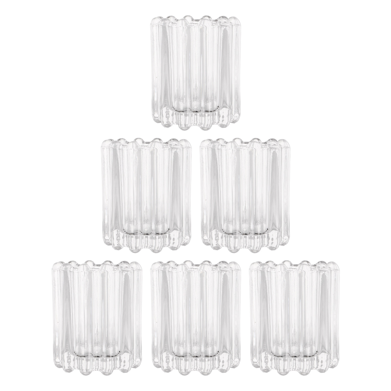 Coffee Tea Holders - 6 Buah Tempat Lilin Kaca Gaya