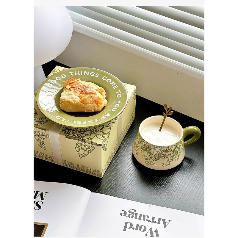 Piring Cangkir Kopi Keramik Bu - Valley Tea And Coffee ulasan dan harga