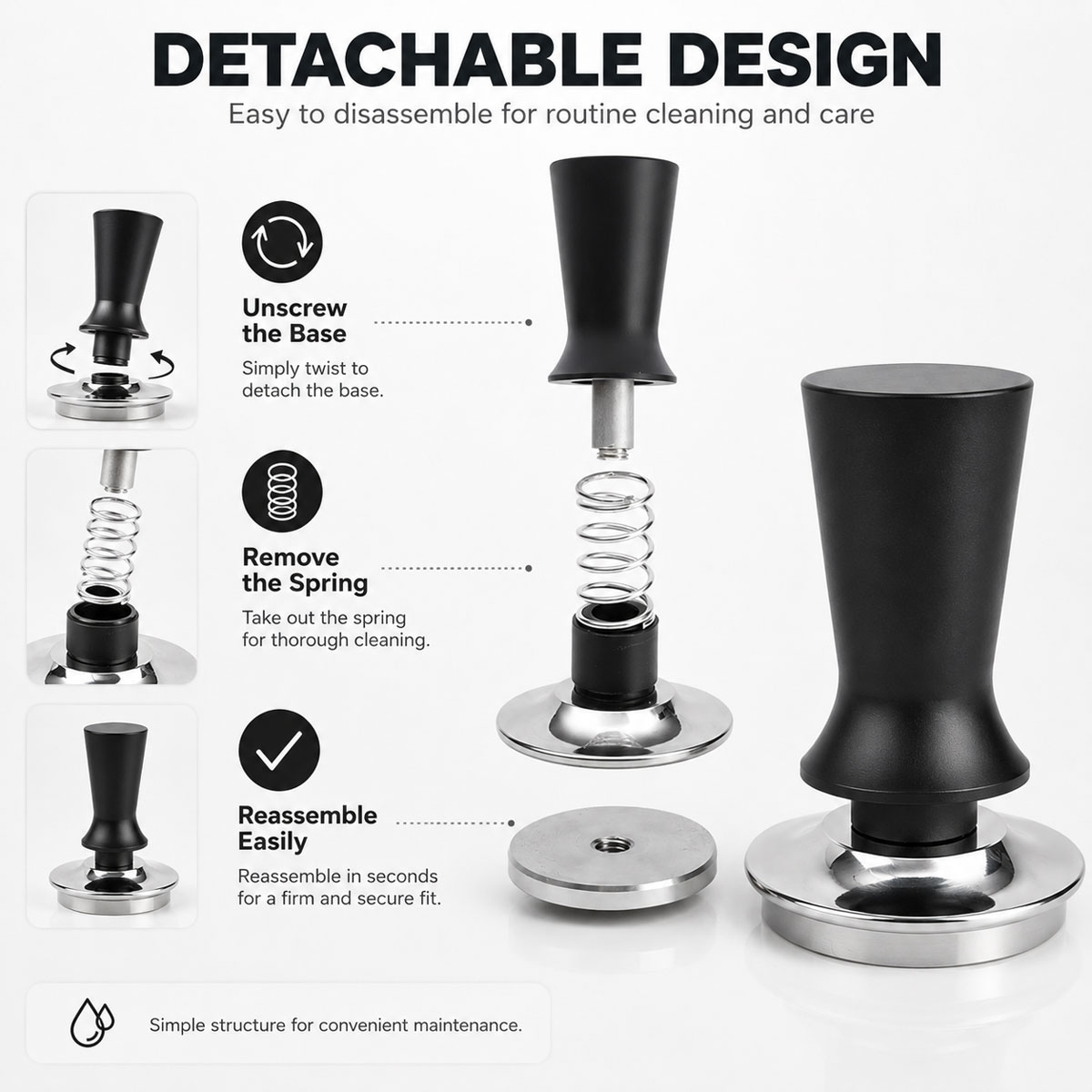 1 buah alat penekan kopi 51/53 - Coffee Tamper Leveler ulasan dan harga