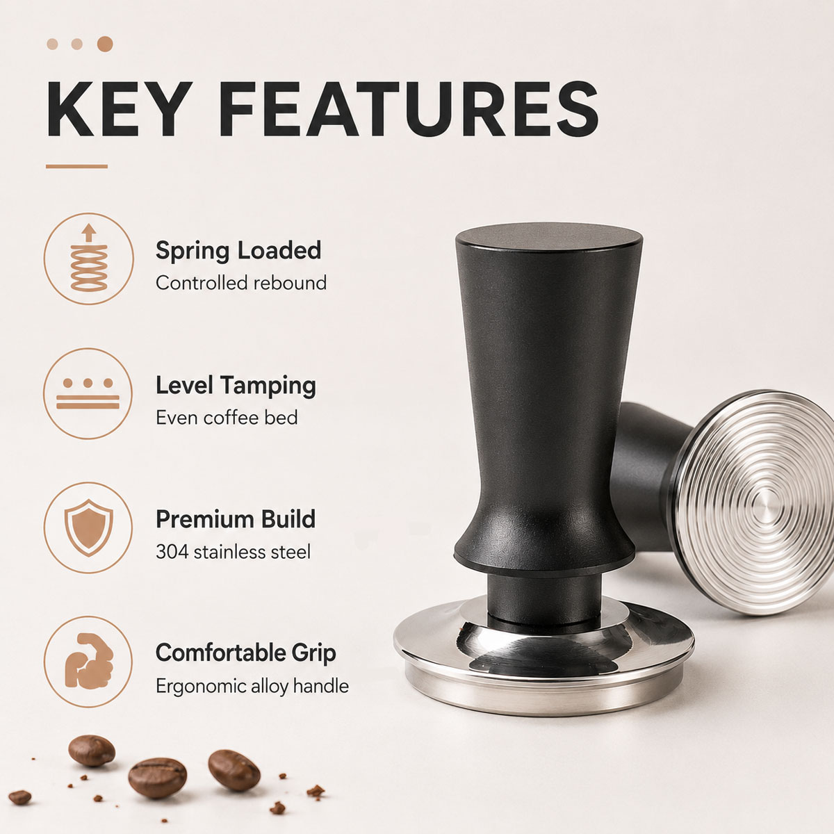 1 buah alat penekan kopi 51/53 - Coffee Tamper Leveler ulasan dan harga