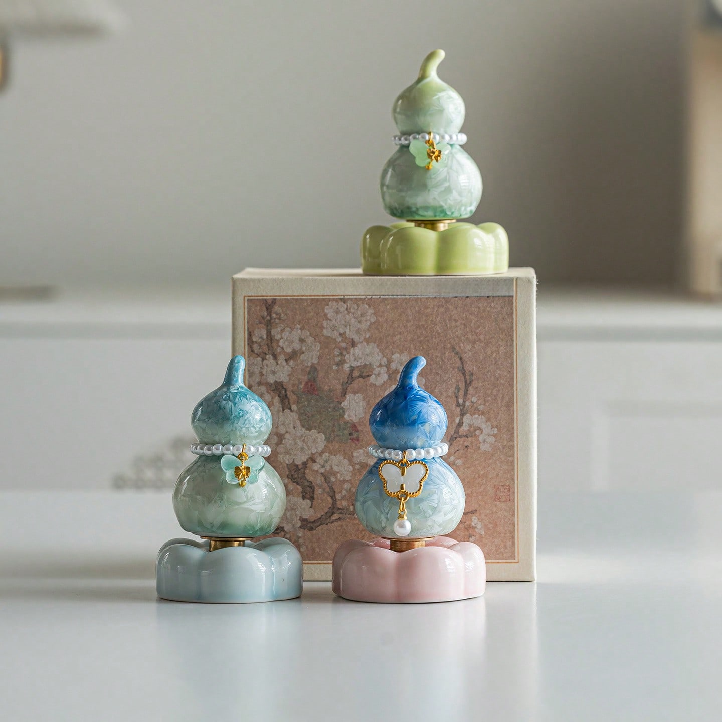 Ornamen Labu Berputar Jingdezh - Tea & Coffee Kent ulasan dan harga