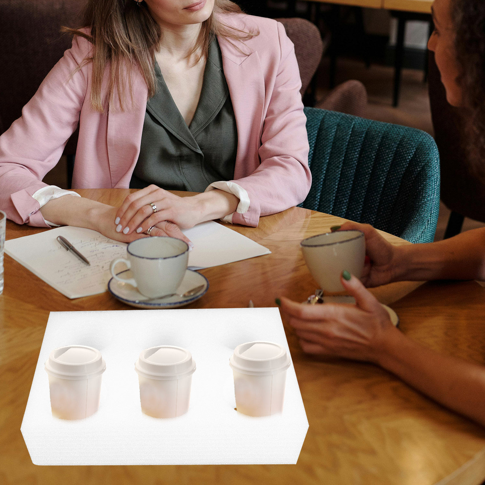 2 Buah Baki Tempat Cangkir Min - Coffee Tea Holders ulasan dan harga
