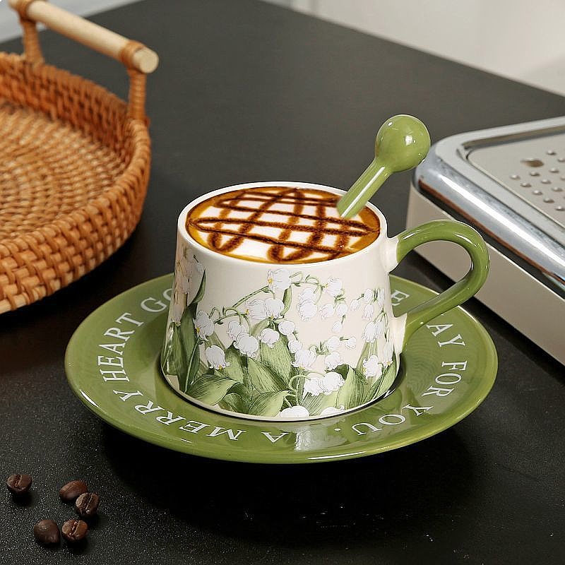 Set Cangkir Kopi Keramik Lukis - Valley Tea And Coffee ulasan dan harga