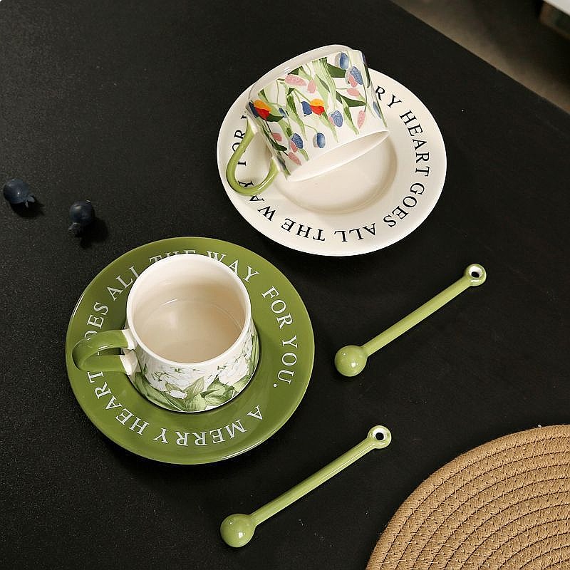 Set Cangkir Kopi Keramik Lukis - Valley Tea And Coffee ulasan dan harga