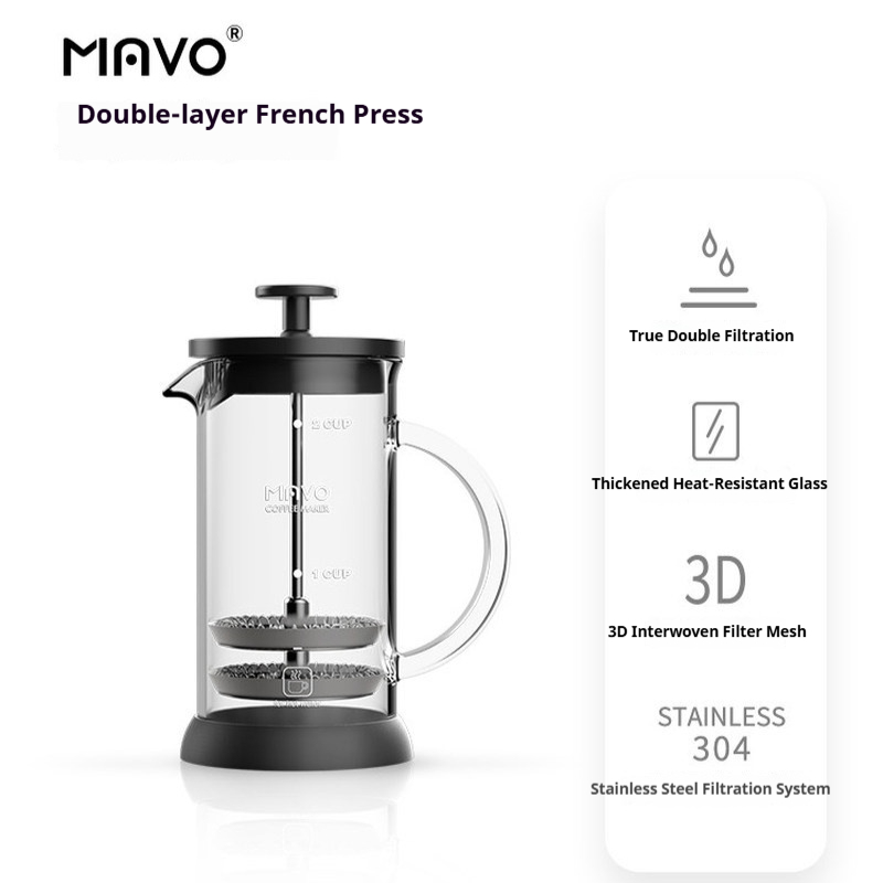 MAVO French Press Coffee Maker - Coffee Tea Press ulasan dan harga
