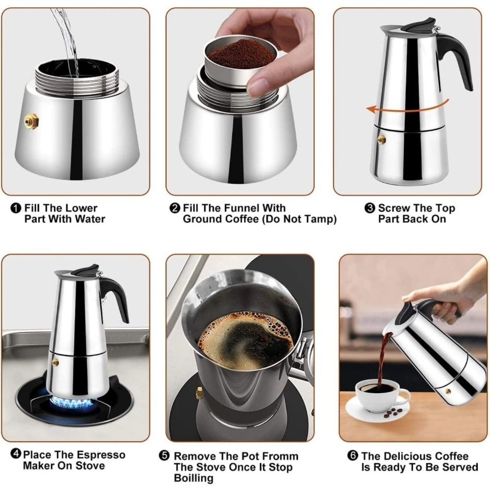 Pot Kopi Mocha Stainless Steel - Coffee Tea Pots ulasan dan harga